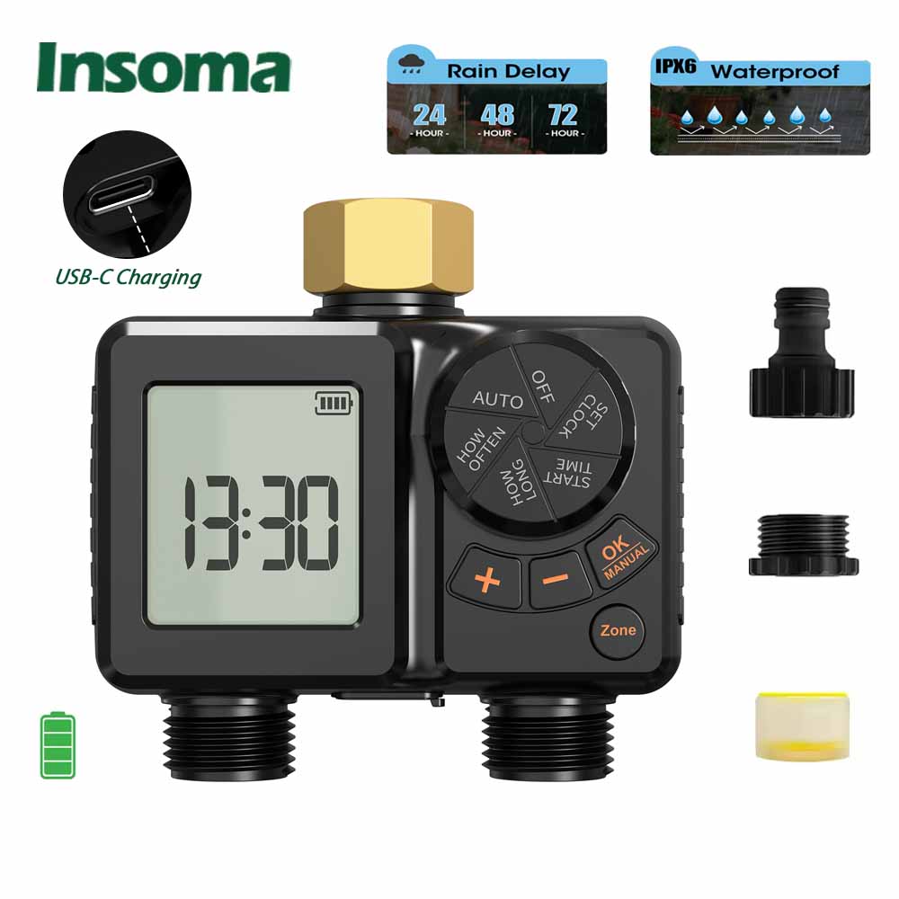 Smart Garden Hose Timer - INSOMA IPX6 Timer do podlewania ogrodu