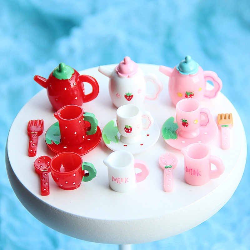 Smart Garden Mini - Różowy Zestaw Herbaciany Miniaturowa Figurka Filiżanka