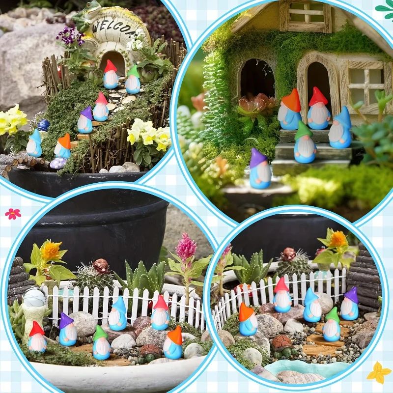 Smart Garden Mini - 10/20/40/100 szt. Mini Żywiczne Figurki Gnomończyków