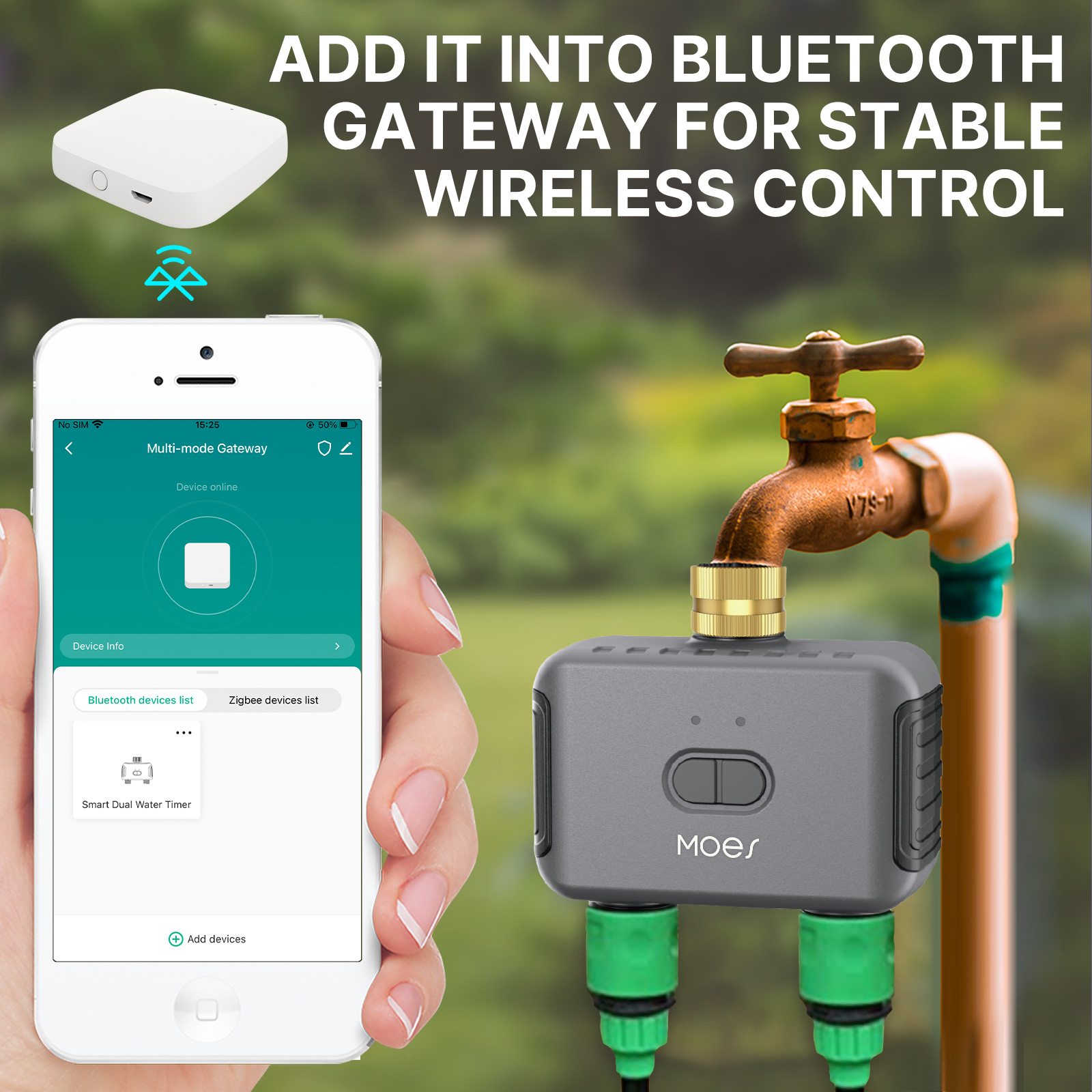 MOES Bluetooth Smart 2-drogowy – Smart Garden Watering Can recenzja i cena